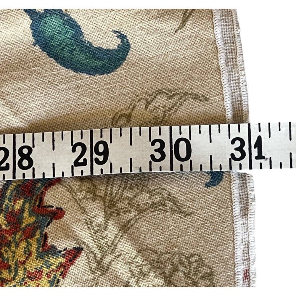 Floral Tablecloth Oval 62" x 65" Dia.  Cotton Fabric Floral End Seams - Picture 11 of 13